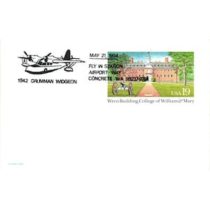 Wren Building College von William und Mary Postkarte Andenken 1942