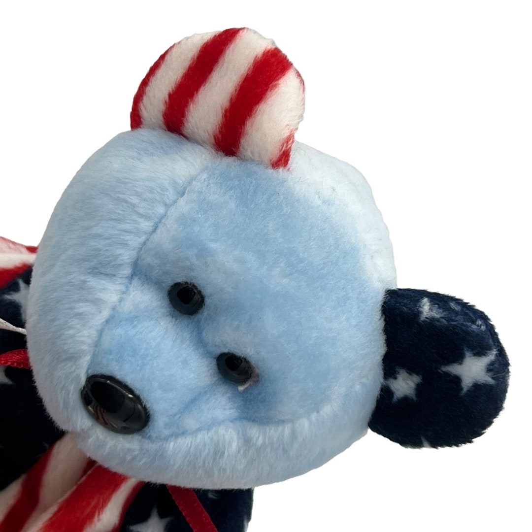 Ty Beanie Baby Spangle Bear MINT CONDITION 1999 W/ PE Pellets & 3 ...