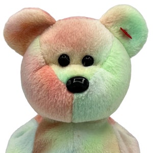 Retired Beanie Babies Peace Bear Plush Tie Dye Vintage 1996