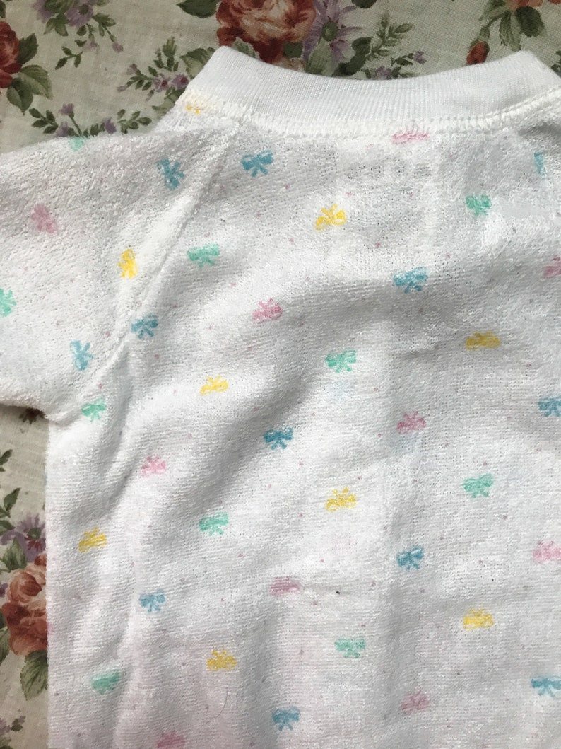 Vintage Newborn Bodysuit with Pastel Bows