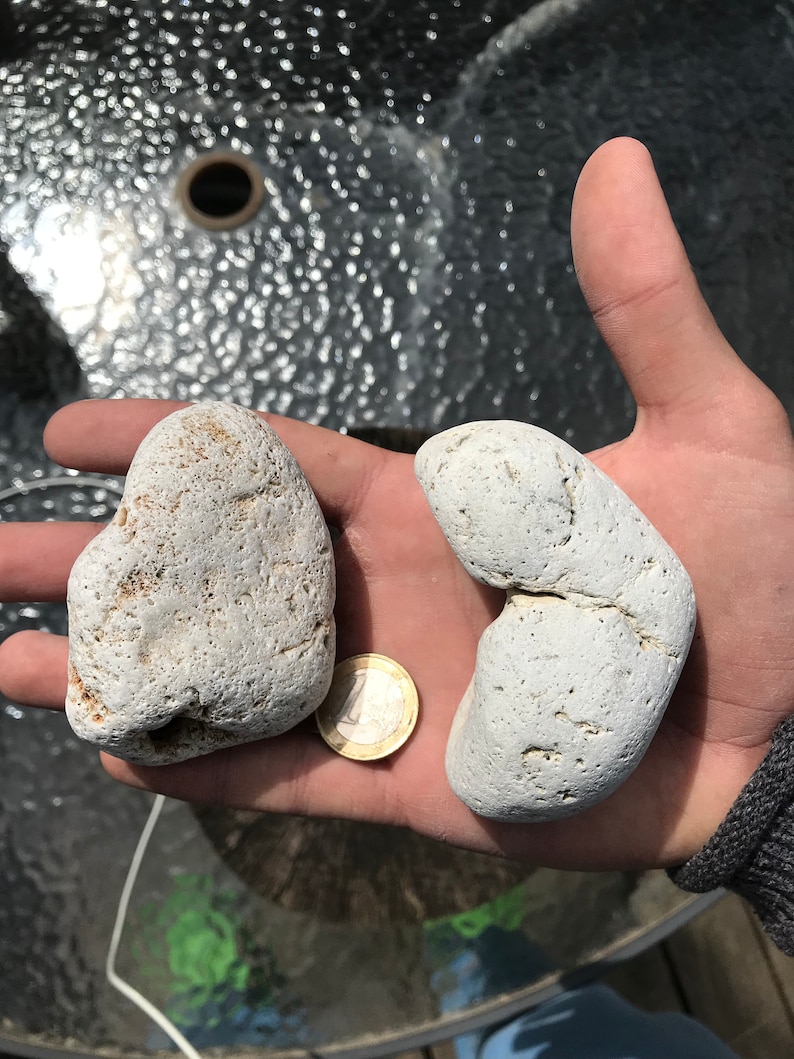 Hag Stone piedra de bruja Beach Stone Odin Stone Talisman Gift For Sea Lover 2 Naturally Holed Beach Stone Pebble with Natural Holes