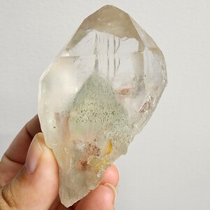 Rough Chlorite Phantom Quartz Point from Brazil