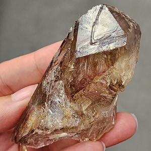 Enhydro Rough Smoky Quartz Crystal from Brazil