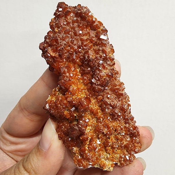 Rough Vanadinite Crystals on Matrix from Morocco