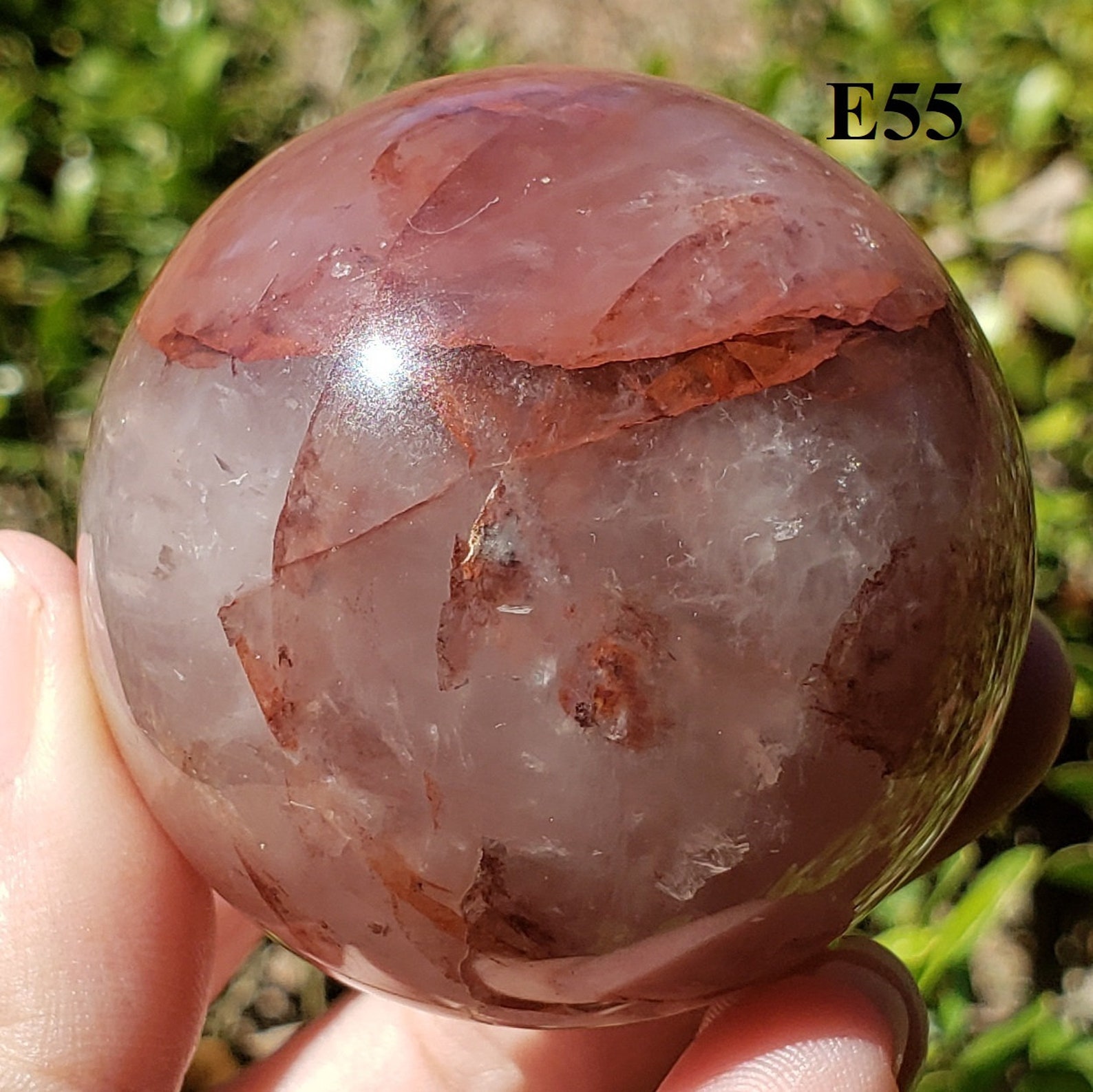 Fire Quartz Sphere 1.9 In/2 in red Hematoid Quartz Etsy