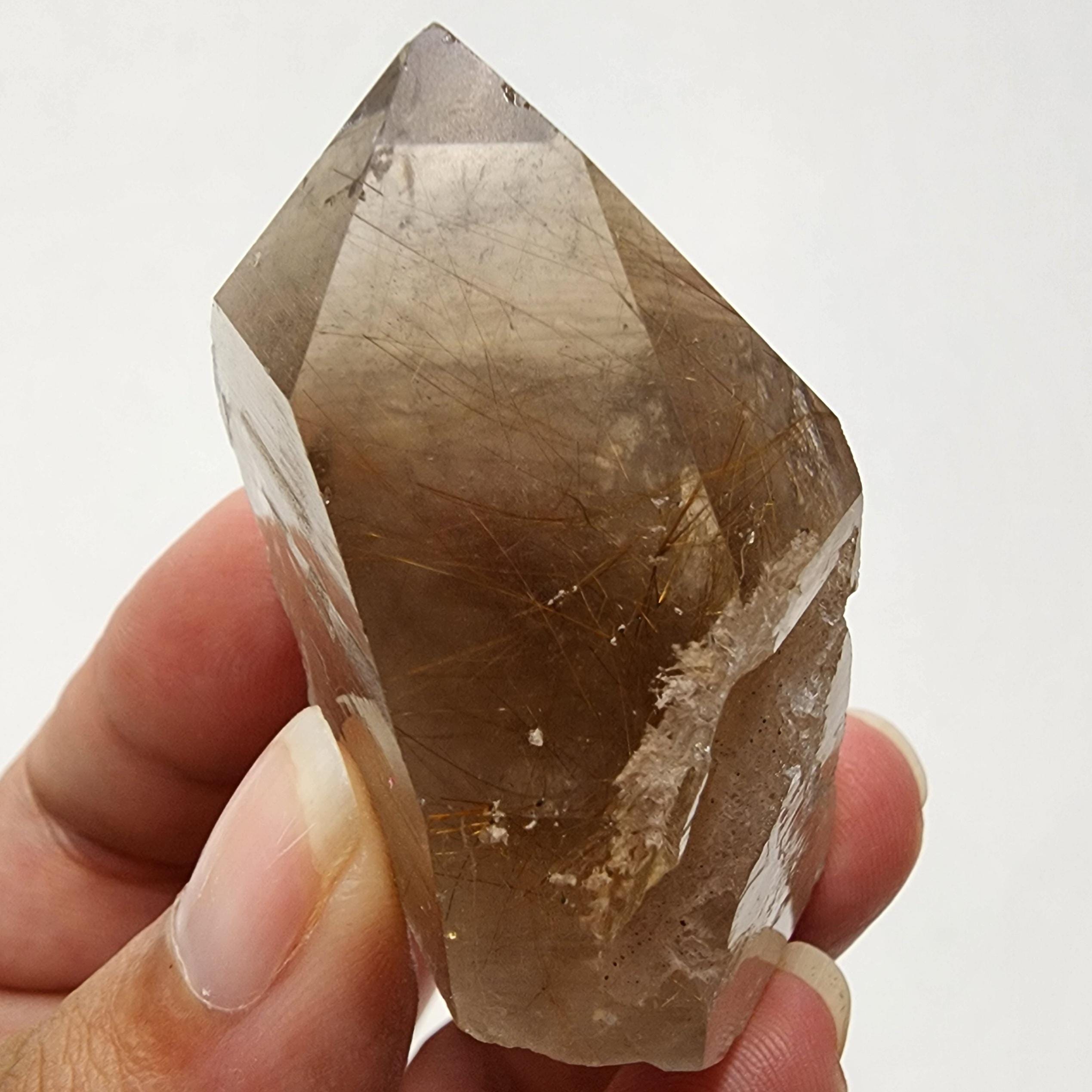 半研磨ルチルスモーキークォーツポイント - ルチルクォーツ - Etsy 日本