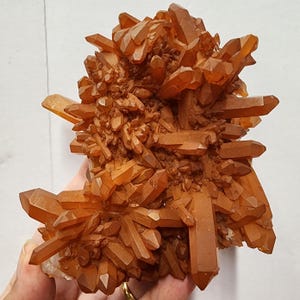 Tangerine Quartz Cluster from Brazil - 1.01 lb