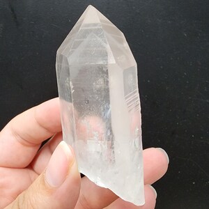 Rough Lemurian Quartz Point with Phantom from Brazil