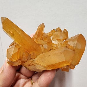 Tangerine Quartz Cluster from Brazil