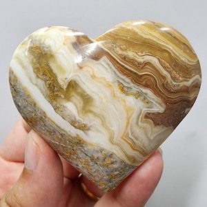 Honey Calcite Heart