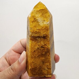 Polished Golden Healer Quartz Tower from Brazil