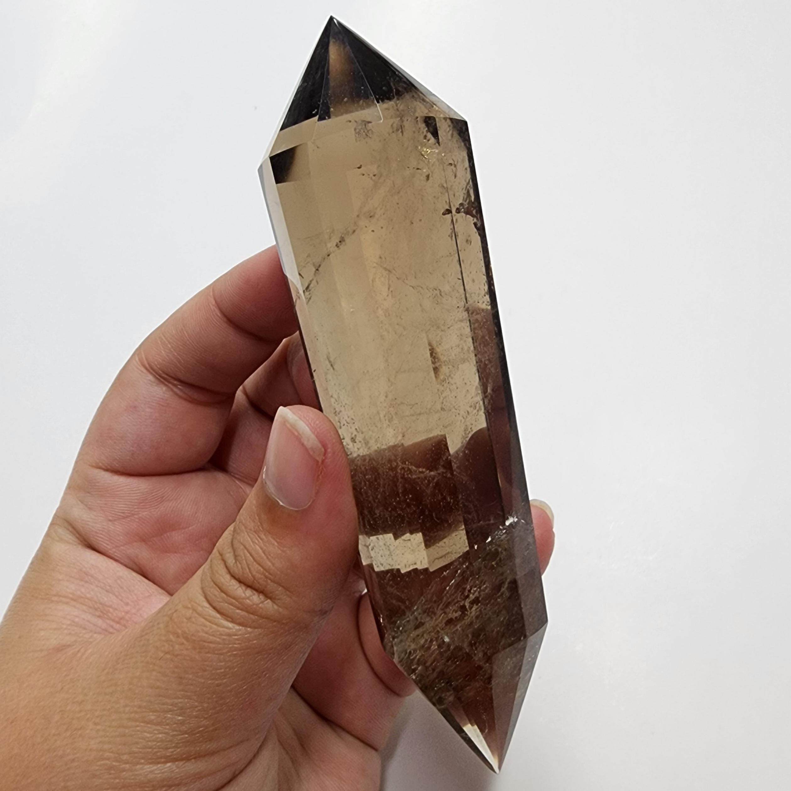 スモーキーヴォーゲル 12 Sided VOGEL Smoky Quartz Crystal - 0.44lb - Etsy UK