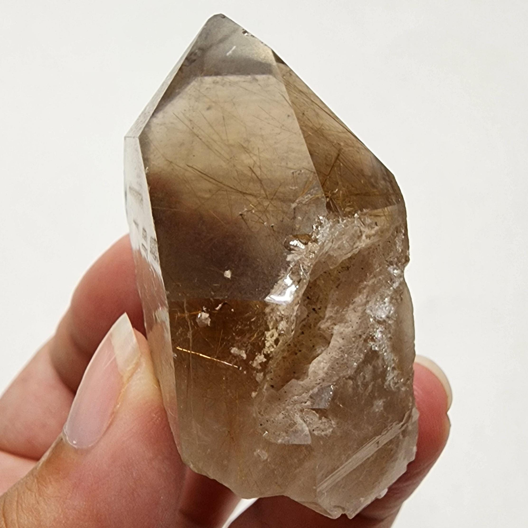 半研磨ルチルスモーキークォーツポイント - ルチルクォーツ - Etsy 日本