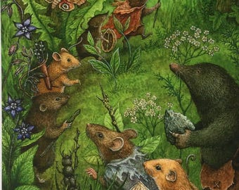 Bramble Brigade - print from the "Forest of Enchantment Oracle"