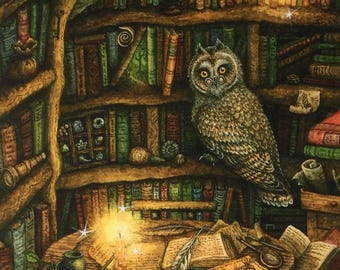Lorekeeper's Bookshop - print from the "Forest of Enchantment Oracle"