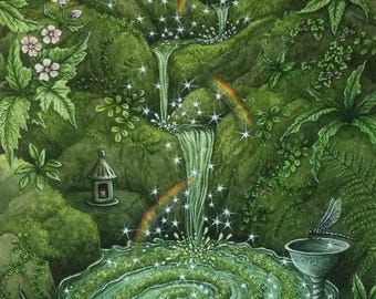 The Sacred Spring - print from the "Forest of Enchantment Oracle"