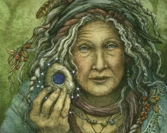 The Hag - print from the "Forest of Enchantment Oracle"