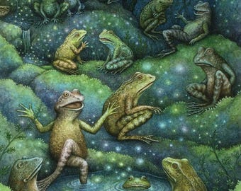 Froggy Grotto - print from the "Forest of Enchantment Oracle"