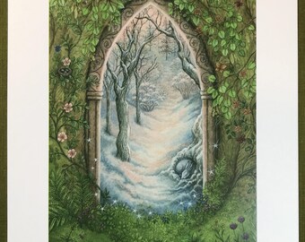 The Door into Winter - print from the "Forest of Enchantment Oracle"