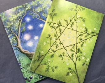 Two A5 notebooks: Juniper Spirits & Hawthorn Magic