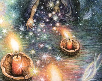 Three of Spells - greetings card