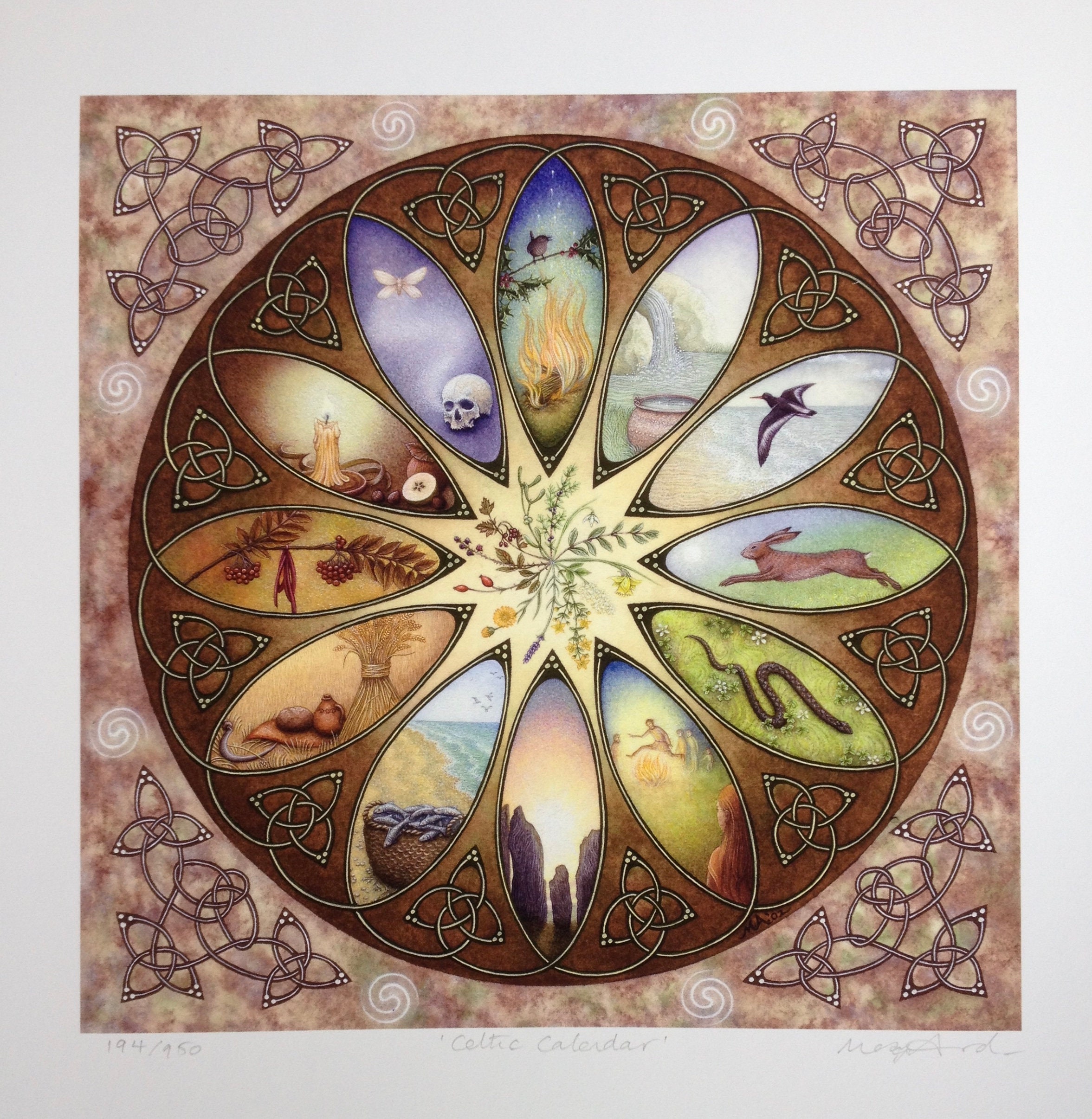 Limited Edition Print of celtic Calendar. Etsy UK
