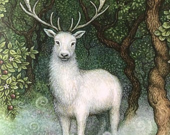 The White Hart - greetings card