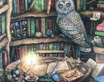Lorekeeper's Bookshop - greetings card