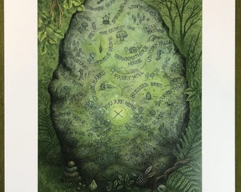 You are Here - print from the "Forest of Enchantment Oracle"