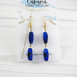 royal blue glass | coastal earrings | vacation jewelry
