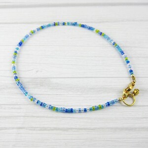sea glass anklet | dainty beach ankle bracelet | coastal style