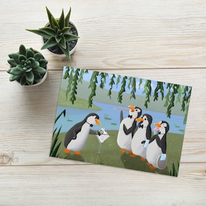 Mary Poppins Movie Penguin "Singing Practice" Wenskaart
