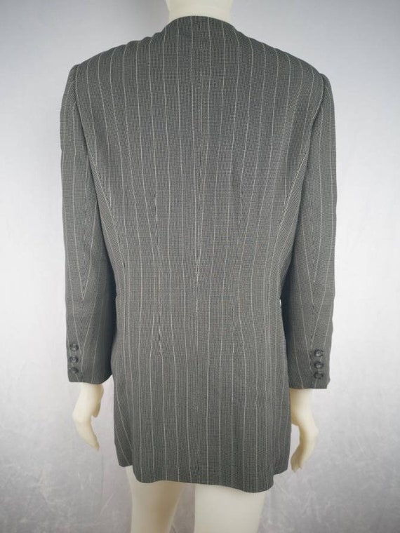 Ungaro power blazer in grey. 80s vintage oversize… - image 3