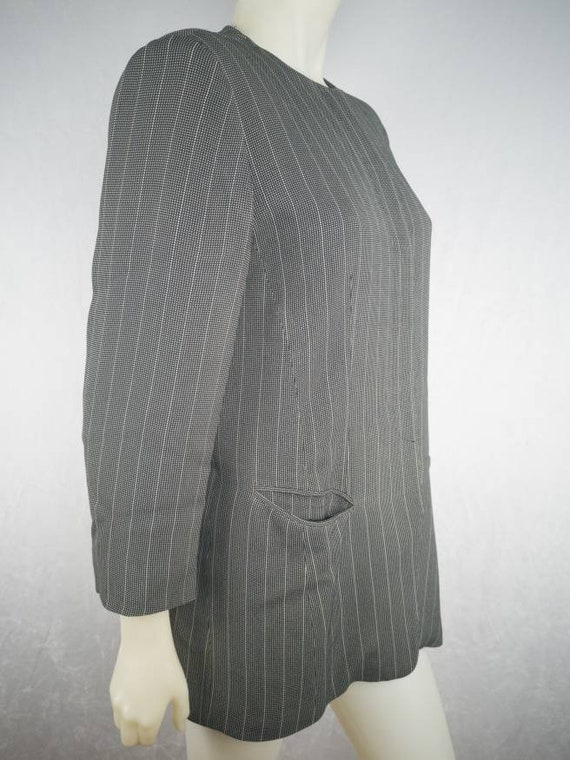 Ungaro power blazer in grey. 80s vintage oversize… - image 4