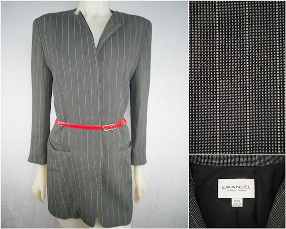 Ungaro power blazer in grey. 80s vintage oversized