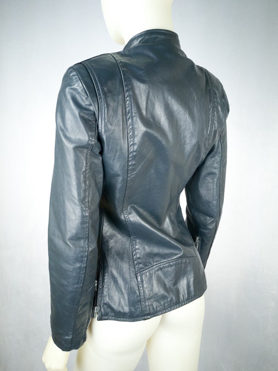 1960s women's leather jacket, pewter gray, by Brimaco… - Gem