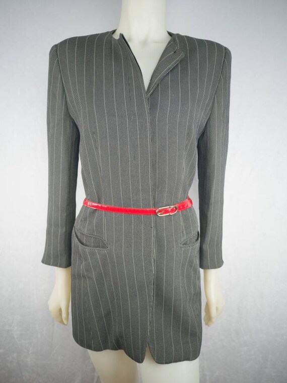 Ungaro power blazer in grey. 80s vintage oversize… - image 5