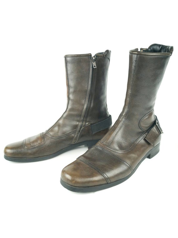 Men's sz 11.5 Miu Miu motorcycle boots in distress