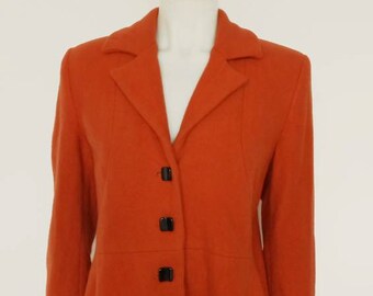 burnt orange peacoat