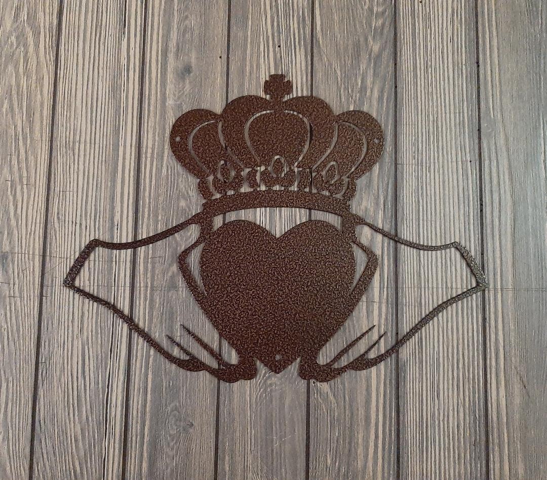 CLADDAGH IRISH Metal Art Wall Art Indoor/outdoor Etsy