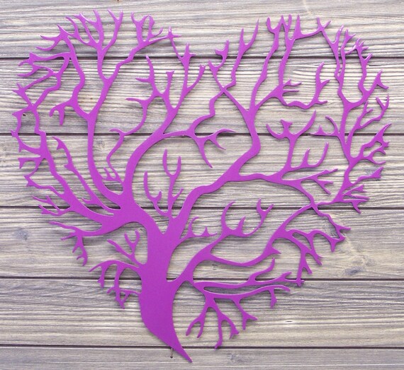 Heart Tree Wall Art Decor Indoor/outdoor Tree of Love Etsy