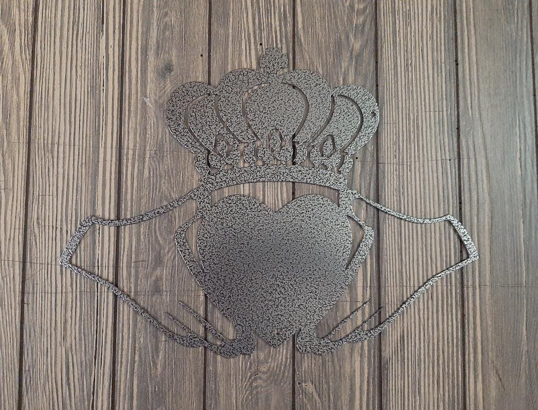 CLADDAGH IRISH Metal Art Wall Art Indoor/outdoor Etsy