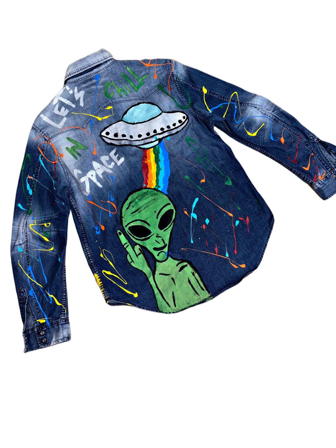 Alien Denim Shirt - Etsy