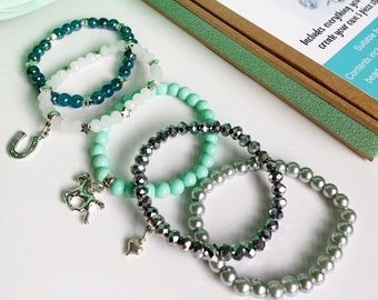 Pony Bracelet Making Kit, Jewellery Making Kit, Bead Kit, Craft Kit for Kids, Horse Gifts for Kids, Bead Stars