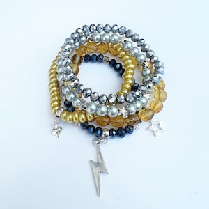 Gold und Silber Schmuckherstellung Kit, Perlen Armband Kit, Schmuckherstellung Kit, Perlen Sterne Handwerk Kit