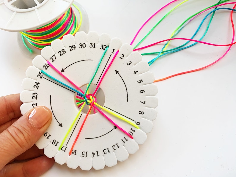 Beginners Kumihimo Bracelet Tutorial Kit. Rainbow Friendship Etsy