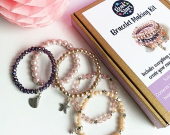Bracelet Making Kit, Jewellery Making Kit, Gift for Her, Summer Bracelet Stack, DIY Craft Kit