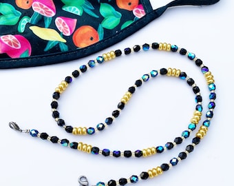 Beaded glasses chain, face mask chain, mask chain, eye glass chain