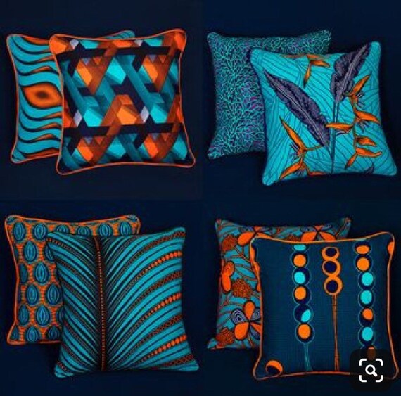 African print fabric African throw African Print Pillow Covers | African