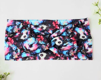Otter Wildlife Twist Headband: Soft Elastic Turban